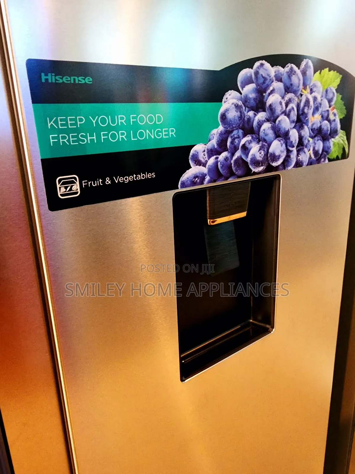 Brand New Hisense 670ltrs Side by Side Fridge Silver
