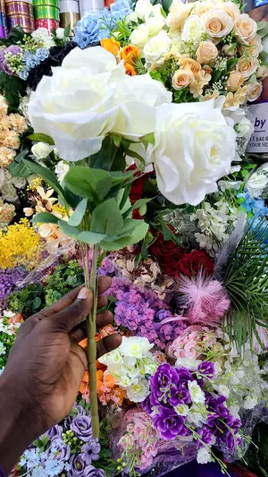 Artificial White Rose Flower