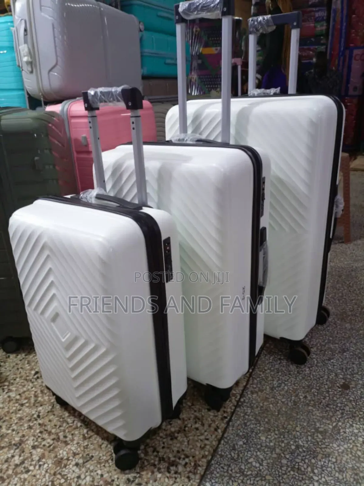 White Plastic Suit Case Full Set