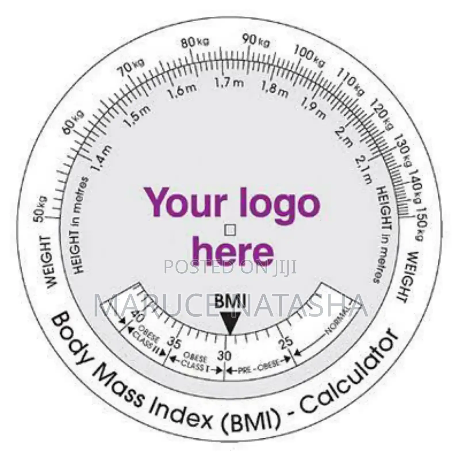 BMI Wheel Chart(Body Mass Index)