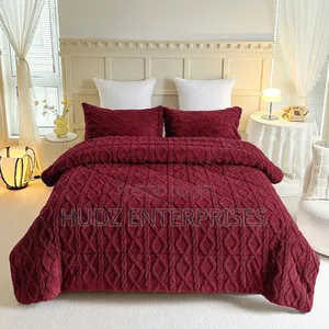 4pc Tufted Duvet 6x6 Maroon