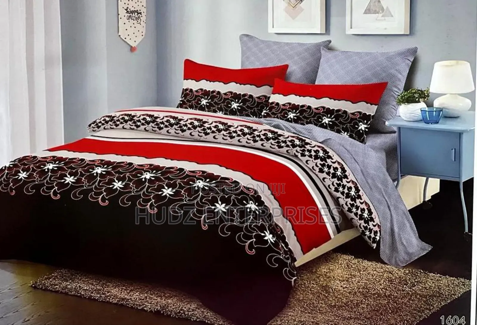 12pc Duvet King Size Red and Black