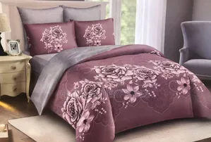 12pc Duvet King Size Maroon Flowered