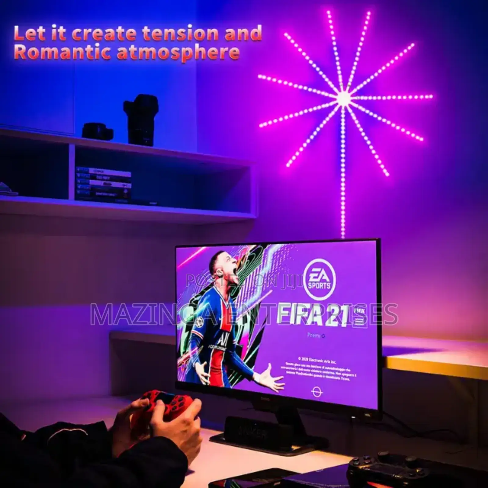 App Smart Control IC LED RGB Fireworks Strip Lights