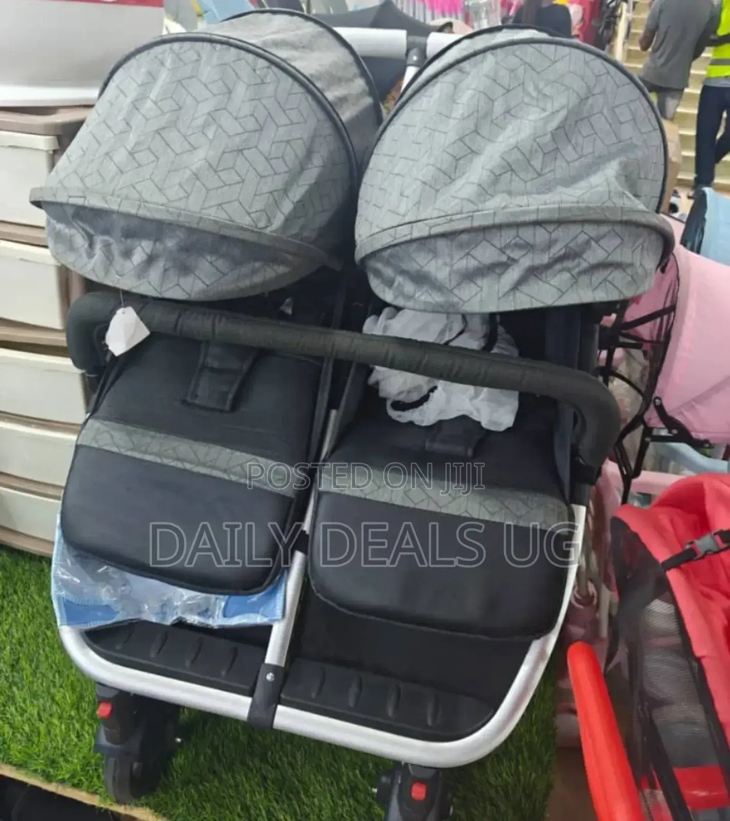 Adjustable Baby Double Stroller