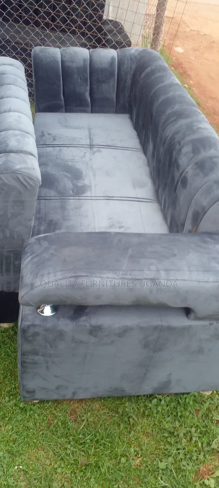 3 Sitter Sofa Set in Gray Colour