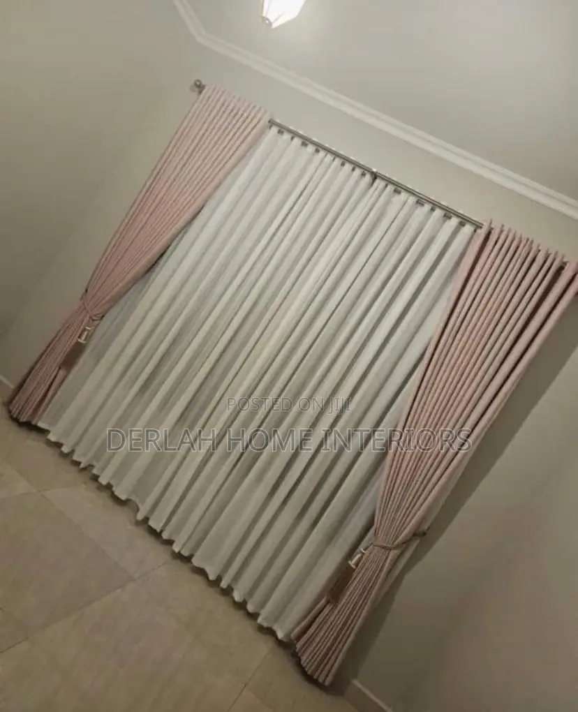 Turkish Curtain Fabric in Plain Pink