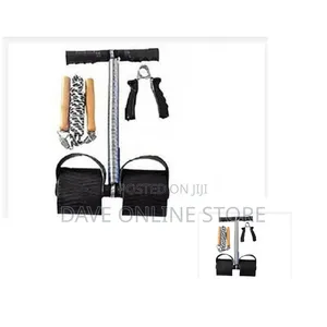 3 in 1 Tummy Trimmer, Skipping Rope and Hand Grip - Black