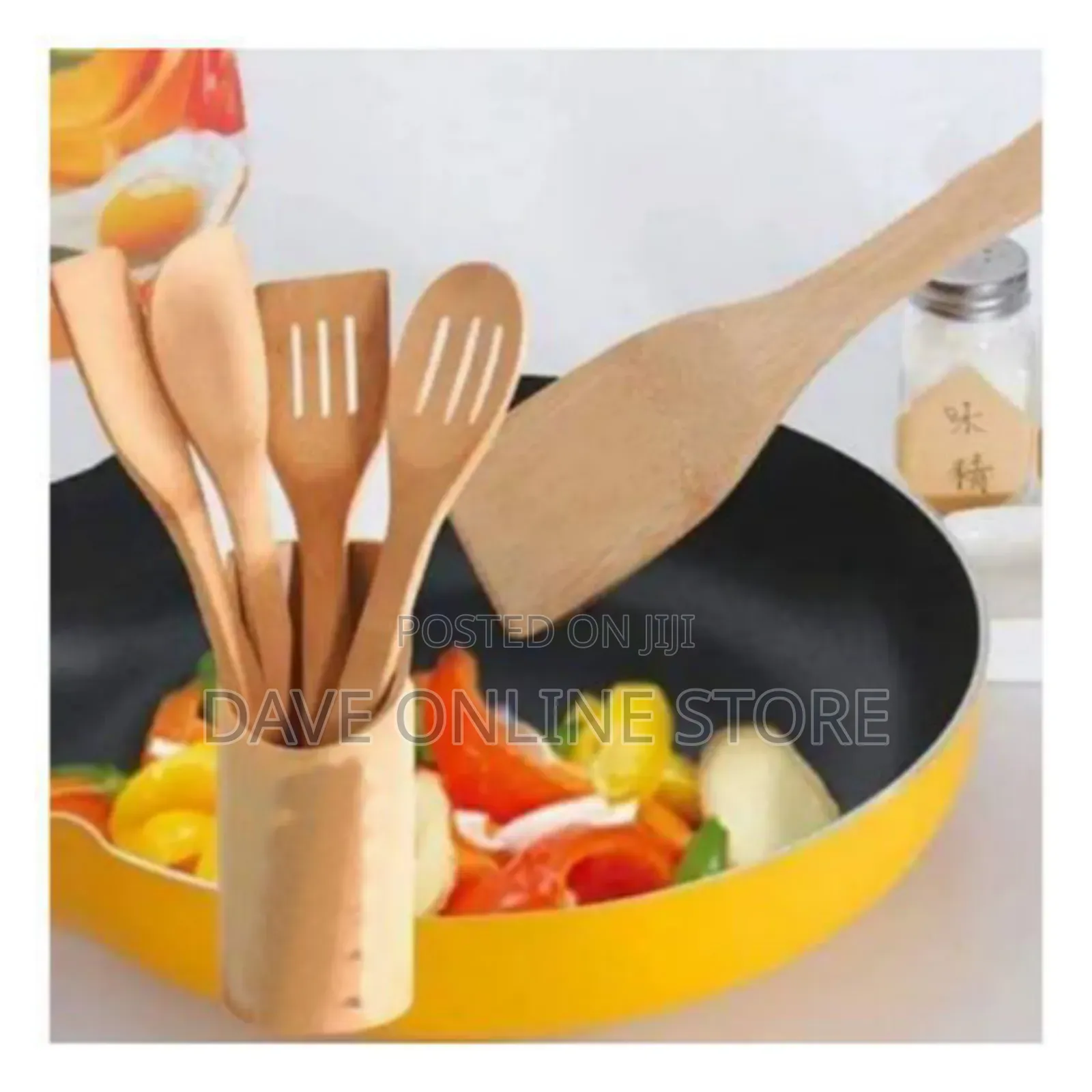5pcs Kitchen Stick Set From Bamboo - Brown