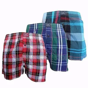 3 Pack of Men's Checkered Boxers - Multi-Color