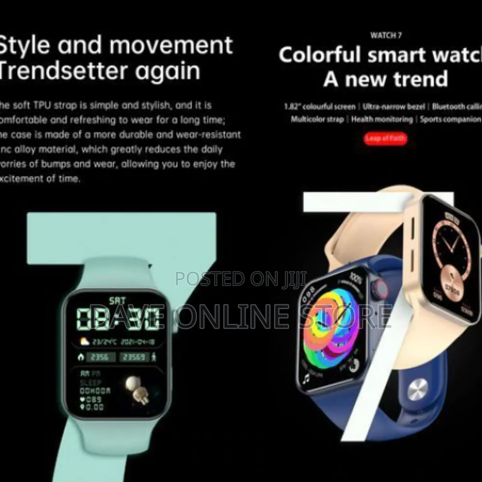 Smartwatch Bluetooth Bracelet Call Blood Pressure - Black