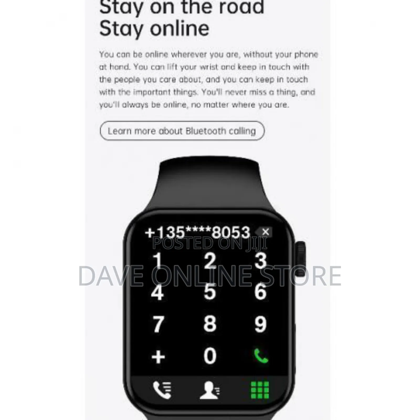 Smartwatch Bluetooth Bracelet Call Blood Pressure - Black