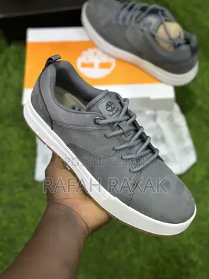Original Grey Timberland Smart Casual Low Top Leather Shoes