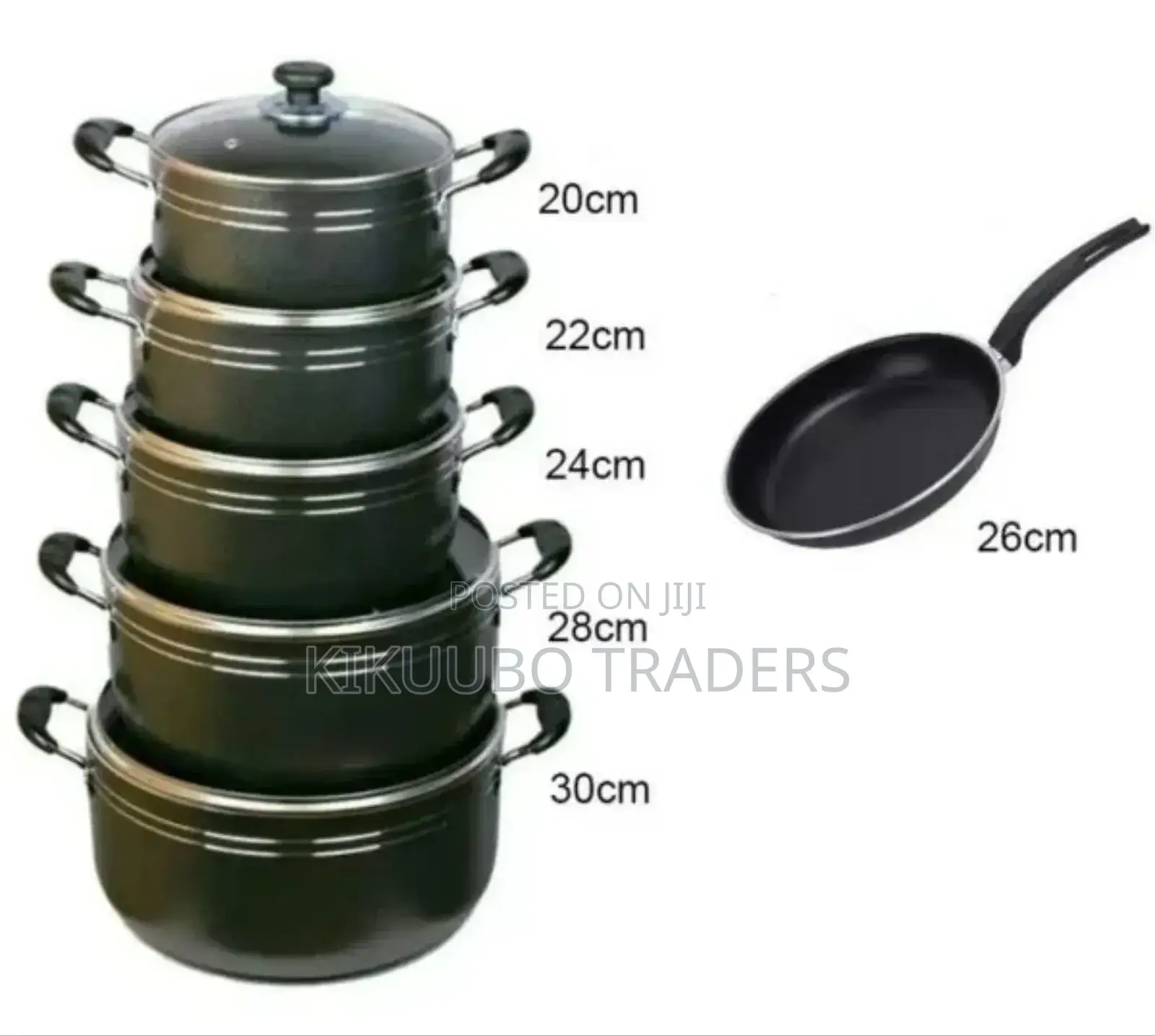 Tornado 11pcs Nonstick Cookware Set- Black