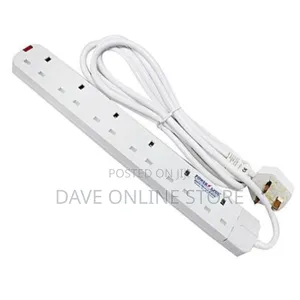 Power King 6 Ways Extension Socket - White