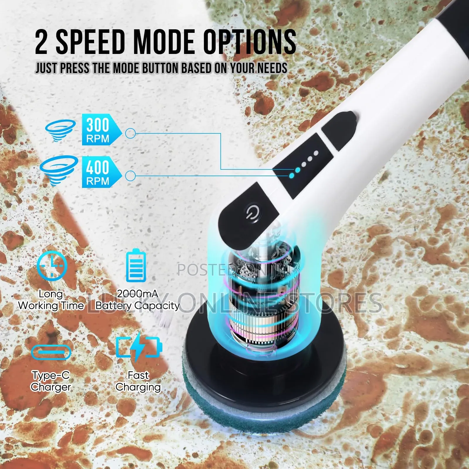 Electric Spin Scrubber Brush