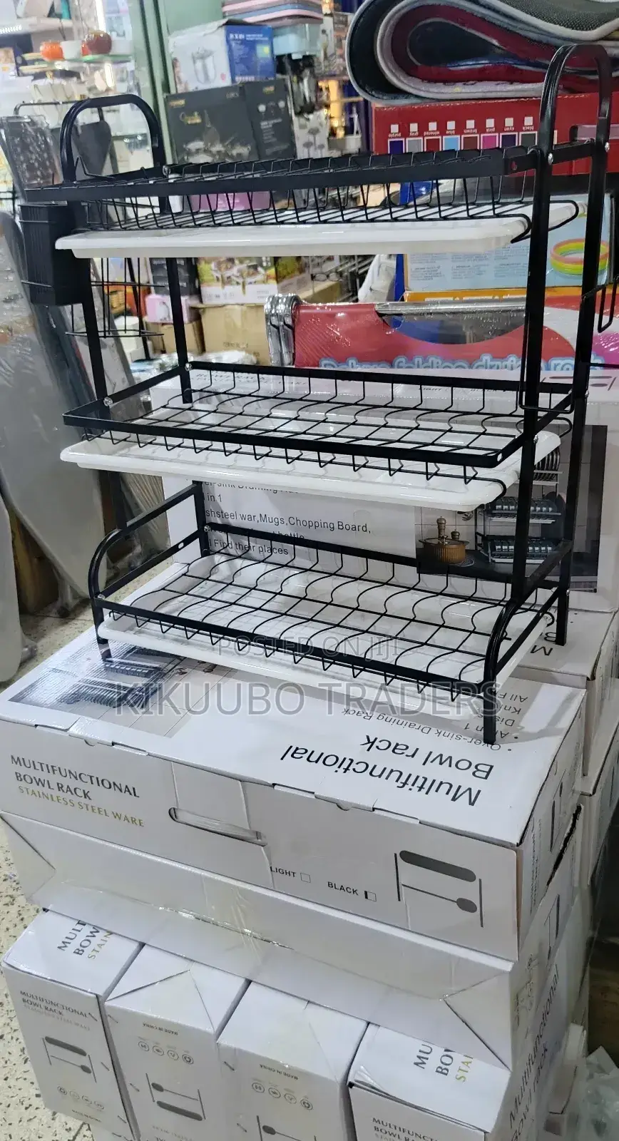 Multifunctional 3 Layer Kitchen Dish Rack / Bowl Rack