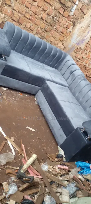 Luxurious L Sofa Set in Gray Colour