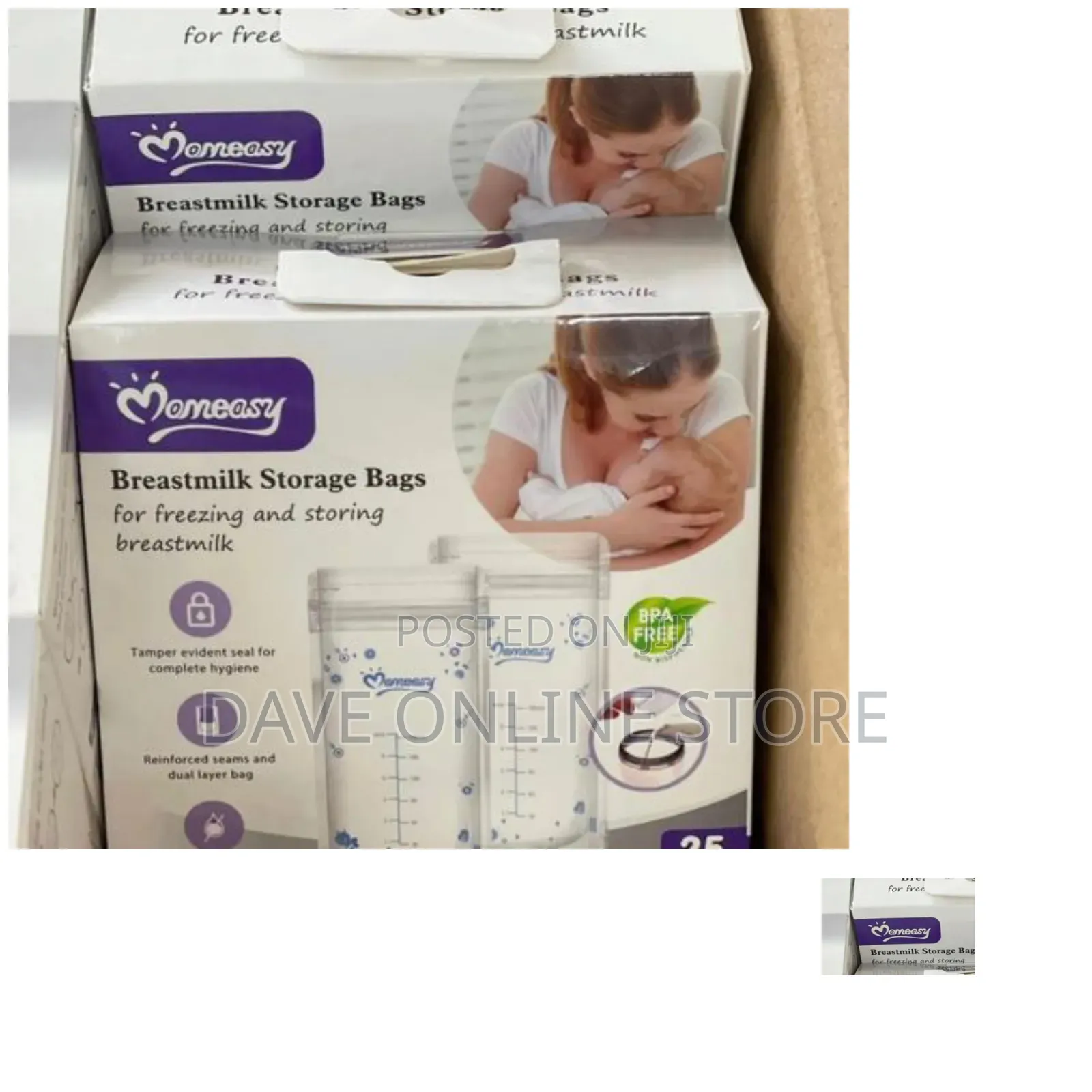 Momeasy Breast Milk Storage Bags-White