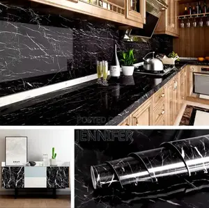Black Marble Water Proof Self Adhesive Wallpapers