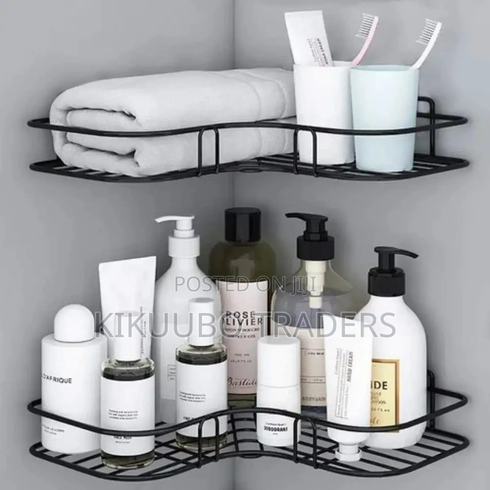 2pcs Wall Mounted Bathroom Storage Organizer Rack