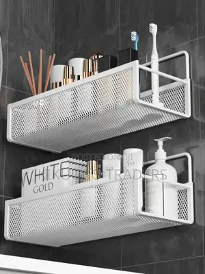 1pc Wall Mounted Bathroom Organizer Rack