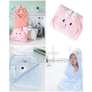 Hooded Baby Towel, Pink, Color Varies