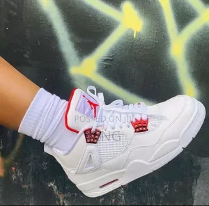 Air Jordan 4 White Metallic Red