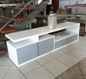 White and Gray Tv Stand