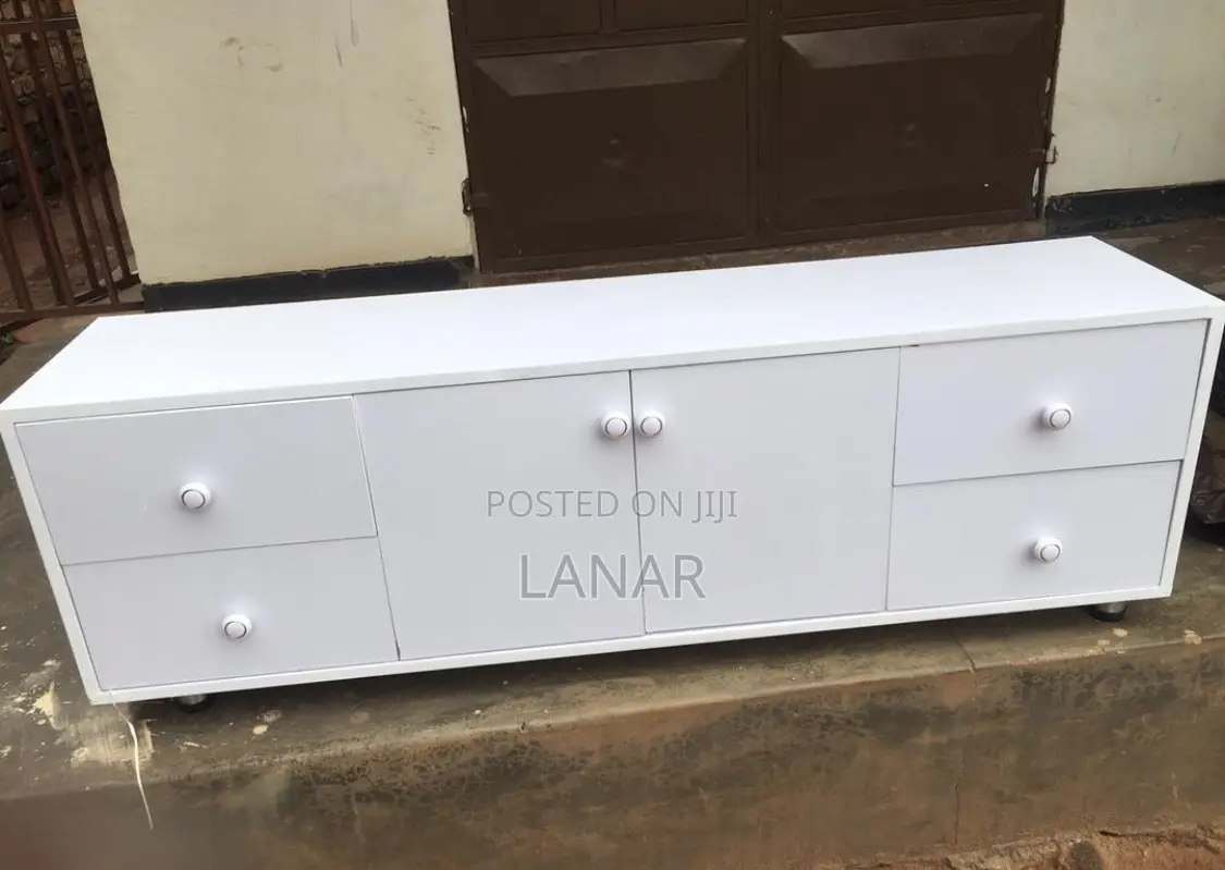 White Storage Tv Stand