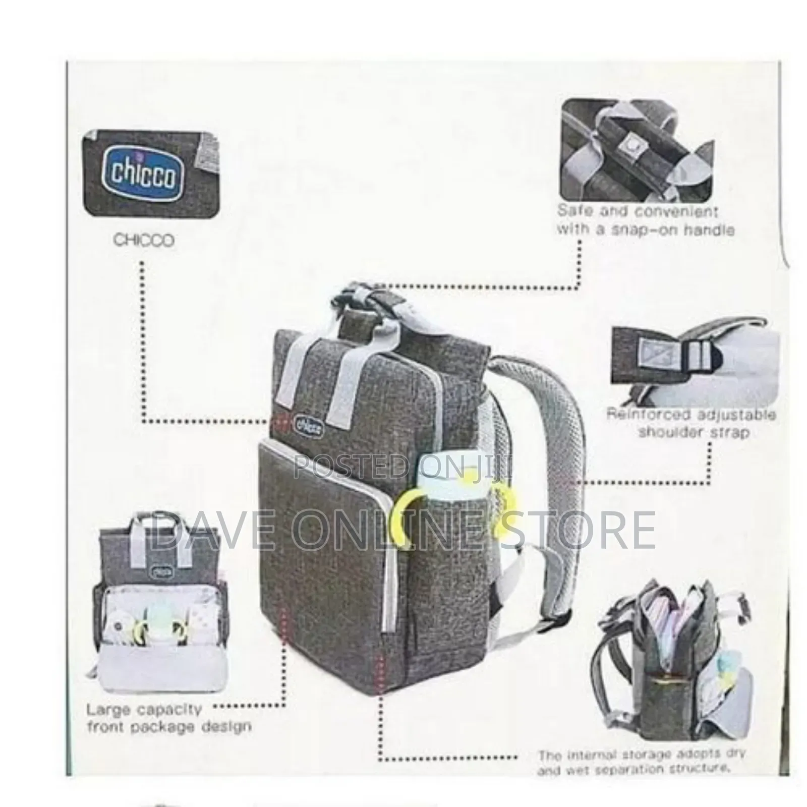 Chicco Multi-Function Mummy Bag. Grey, Color May Vary