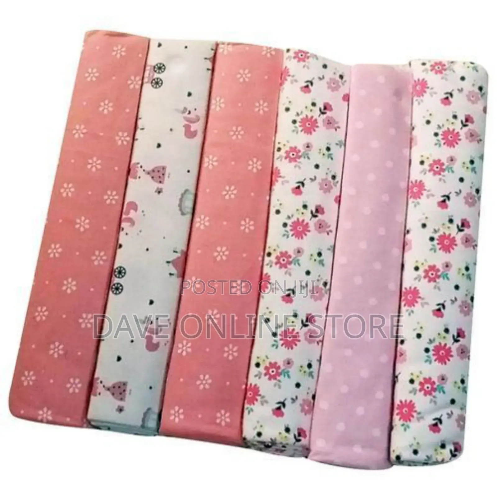 6pcs Baby Bedsheets - Pink