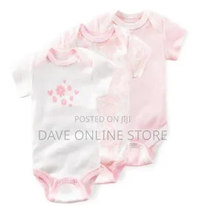 3piece Baby Body Suit - Pink