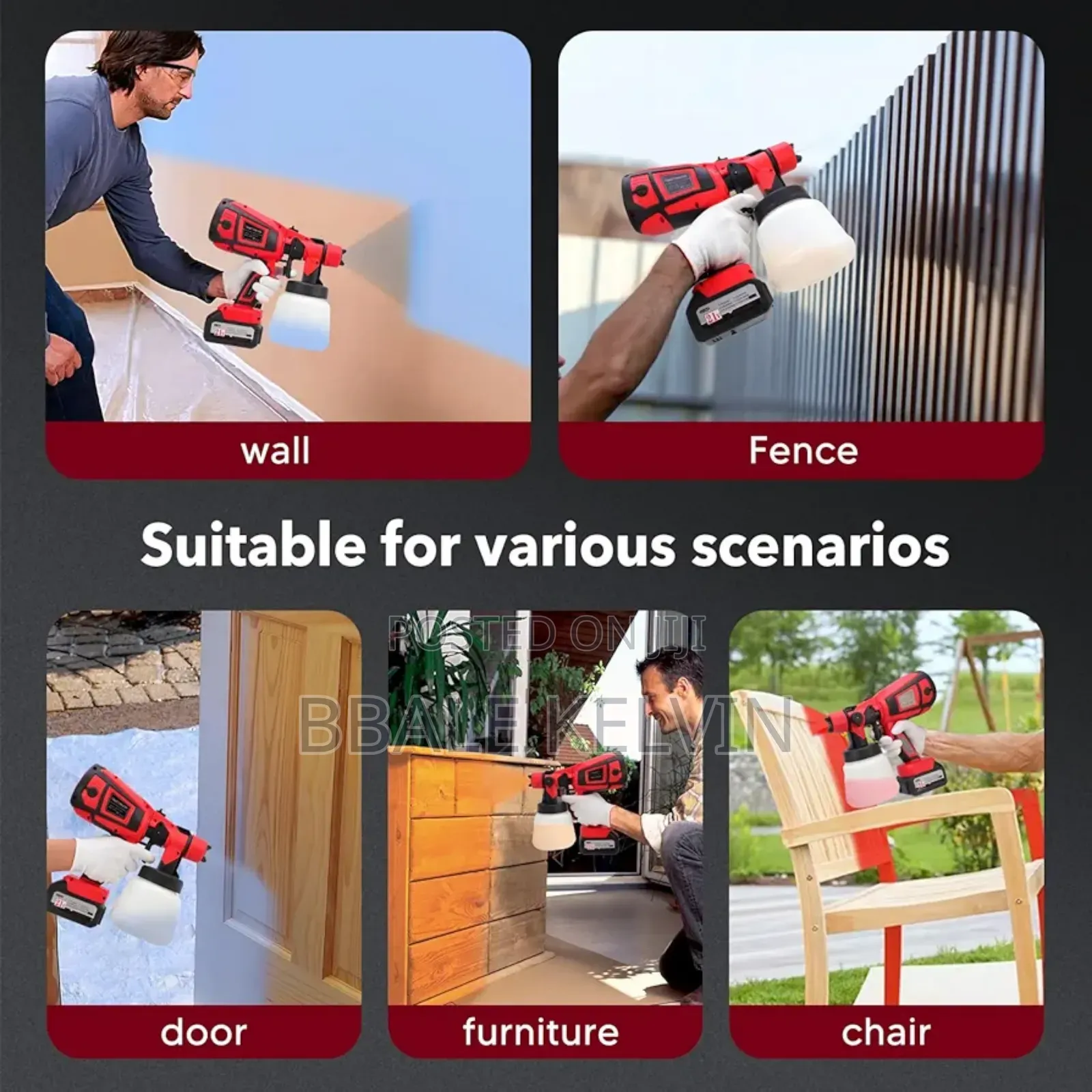 Cordless Paint Sprayer 1 Battery 4000 Mah
