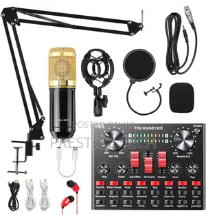 V8s Soundcard Set With Bm800 Condenser Microphone Full Set