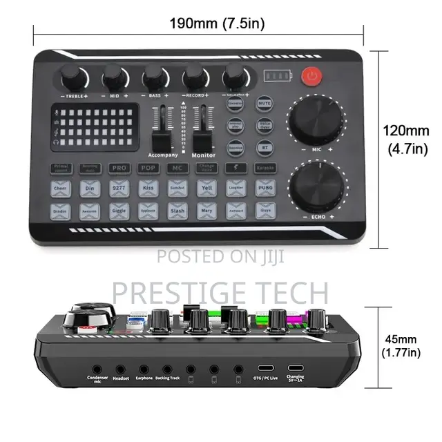 Professional Condenser Microphone Advanced Sound Card Set