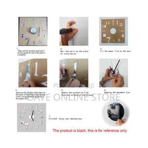 3D DIY Wall Sticker Modern Design Acrylic Clock for Home