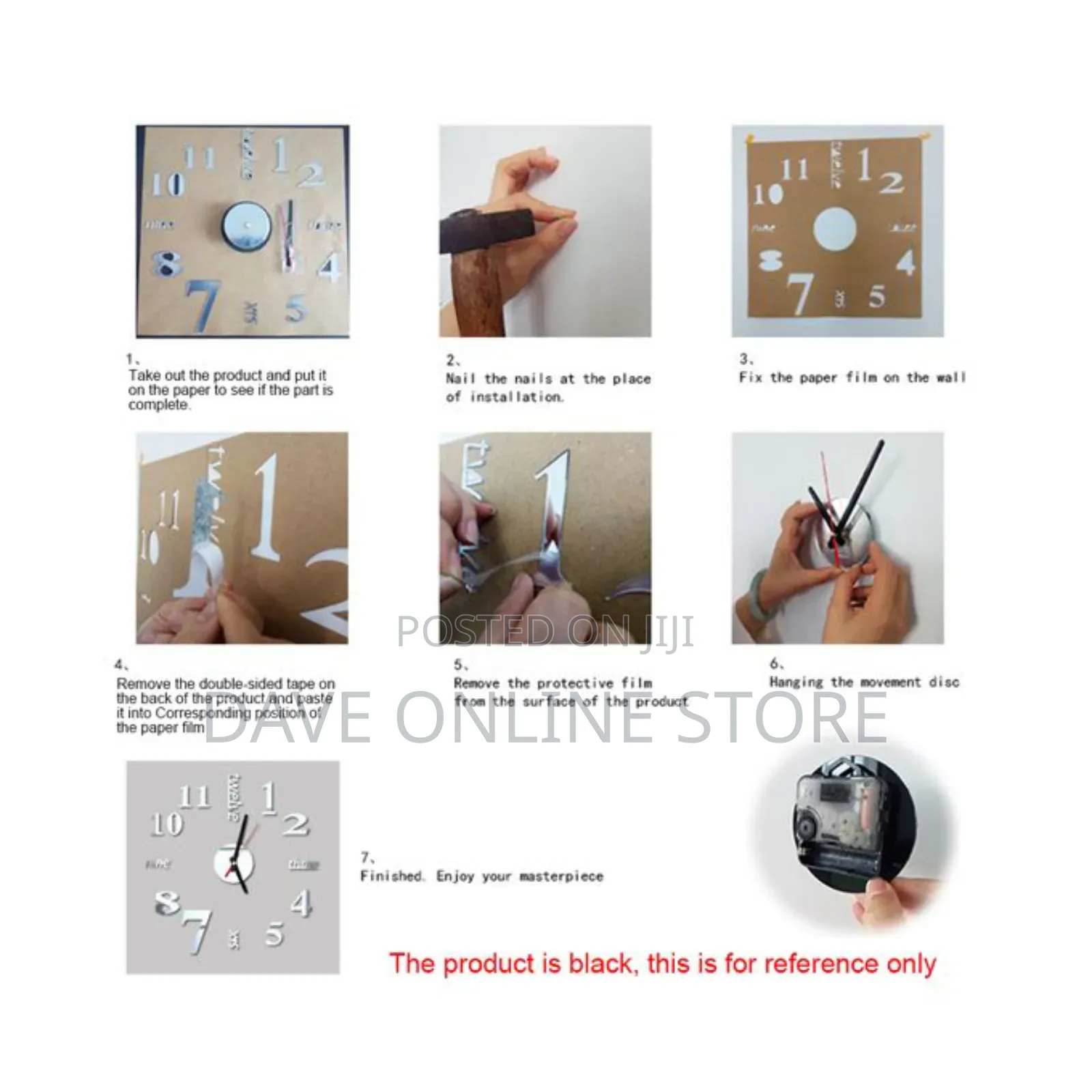 3D DIY Wall Sticker Modern Design Acrylic Clock for Home