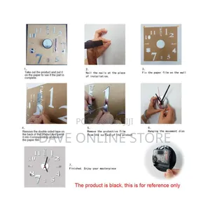 3D DIY Wall Sticker Modern Design Acrylic Clock for Home
