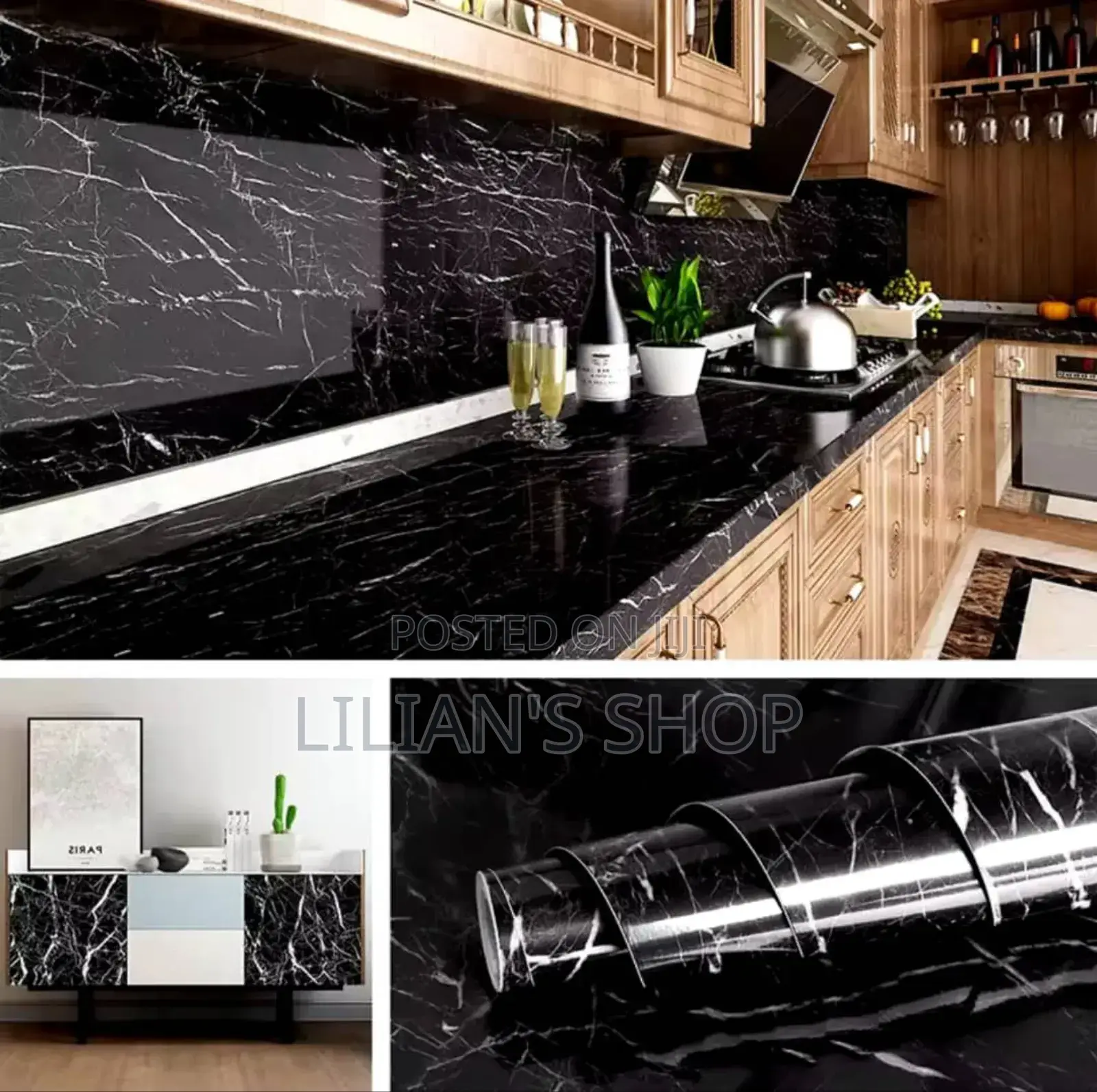 Self Adhesive Waterproof Marble Wallpaper -5 by 45cm