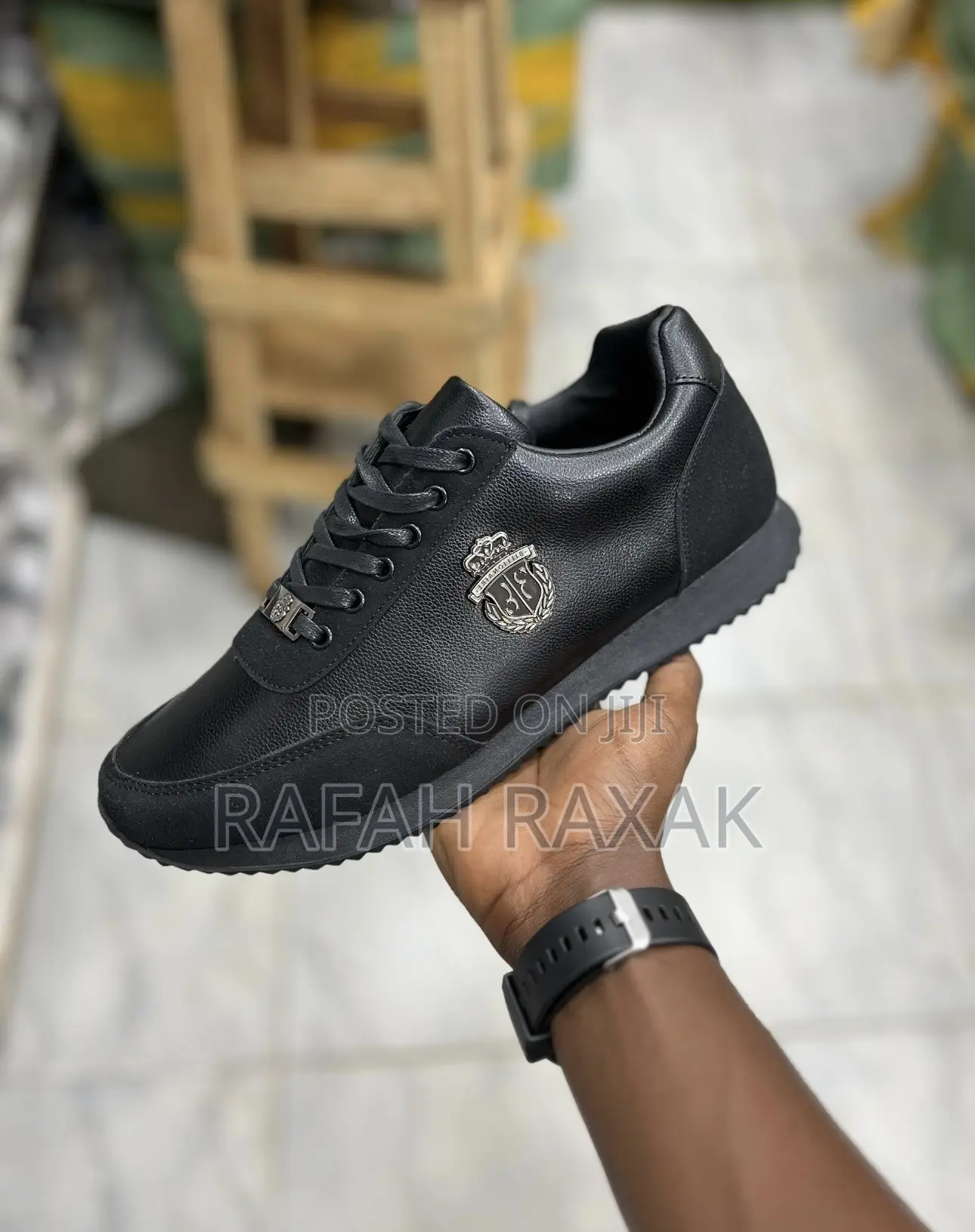 Original Triple Black Billionaire Smart Casual Sneakers
