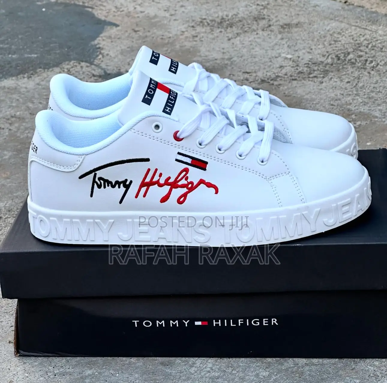 Unisex Snow White Tommy Hilfiger Casual Sneakers