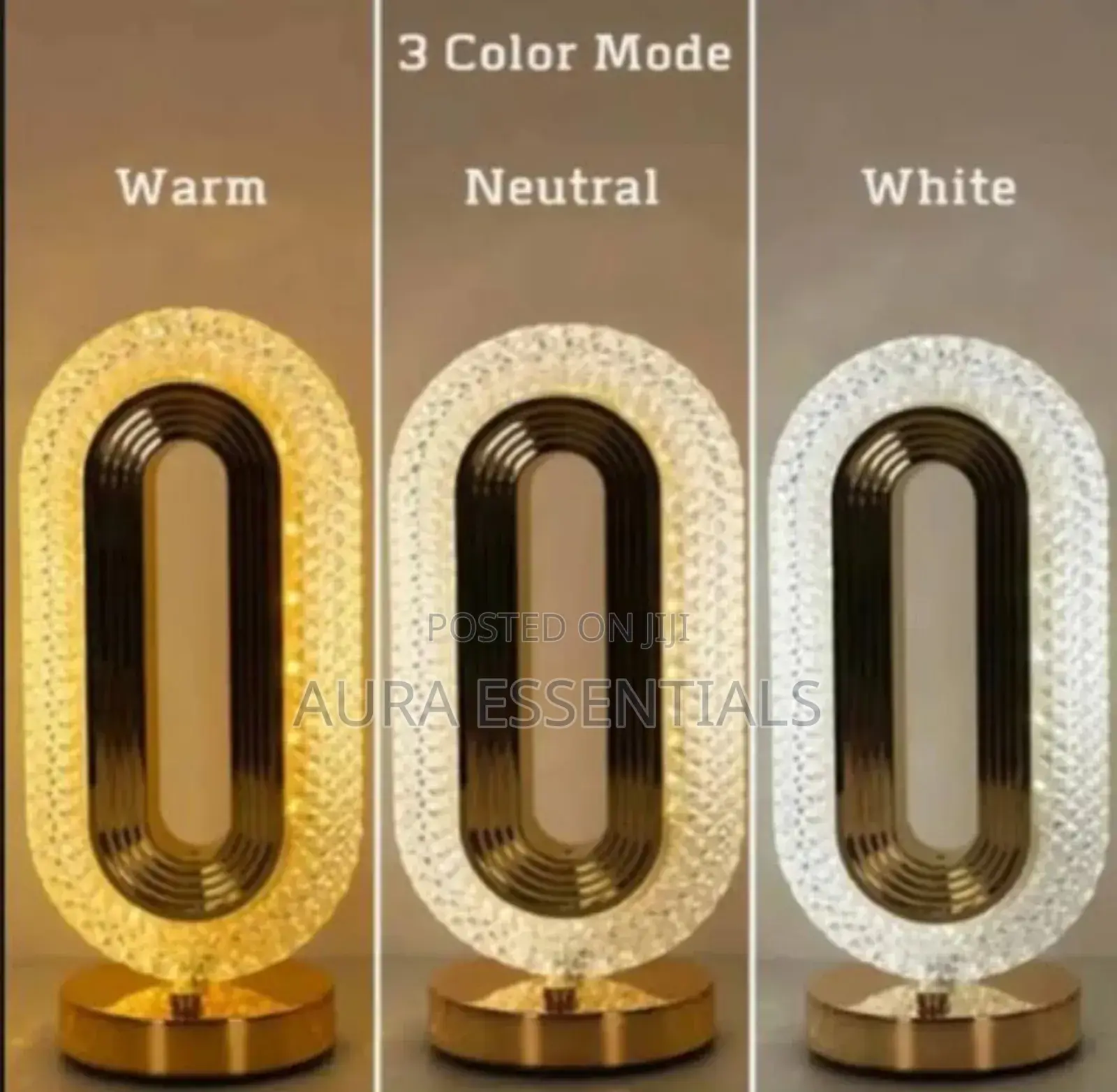 Oval Crystal Led Table Lamp