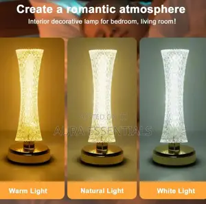 Bedside Lamp Touch Dimmable Crystal Lamp