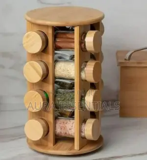 Bamboo Countertop 16jars Spice Rack