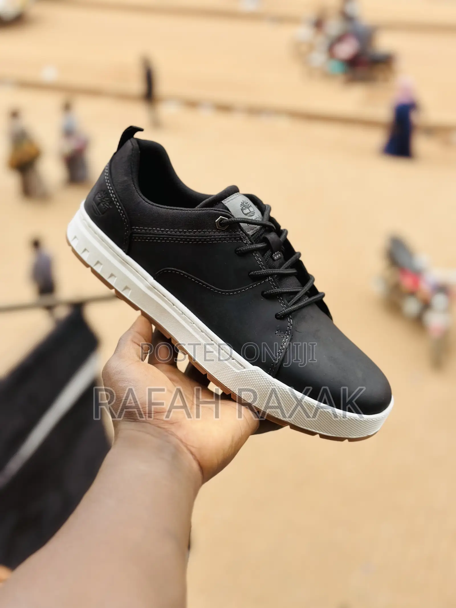 Original Black/White Timberland Casual Leather Low Shoes