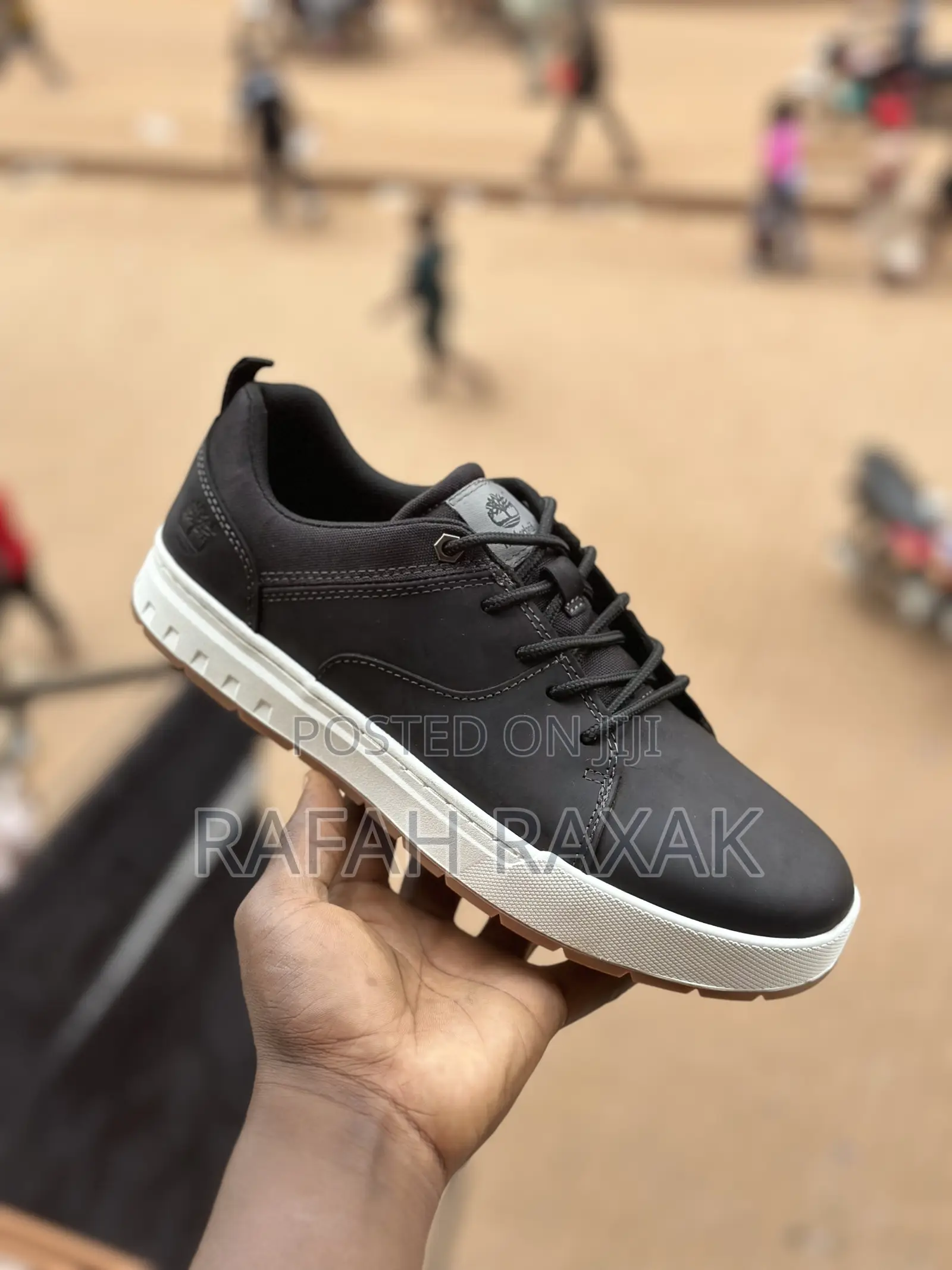 Original Black/White Timberland Casual Leather Low Shoes