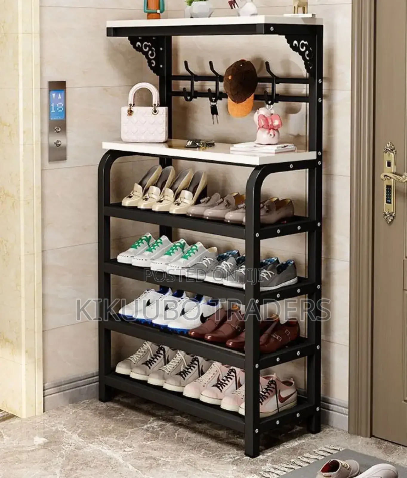 Heavy Metal Multifunction Shoe Rack Storage Organizer