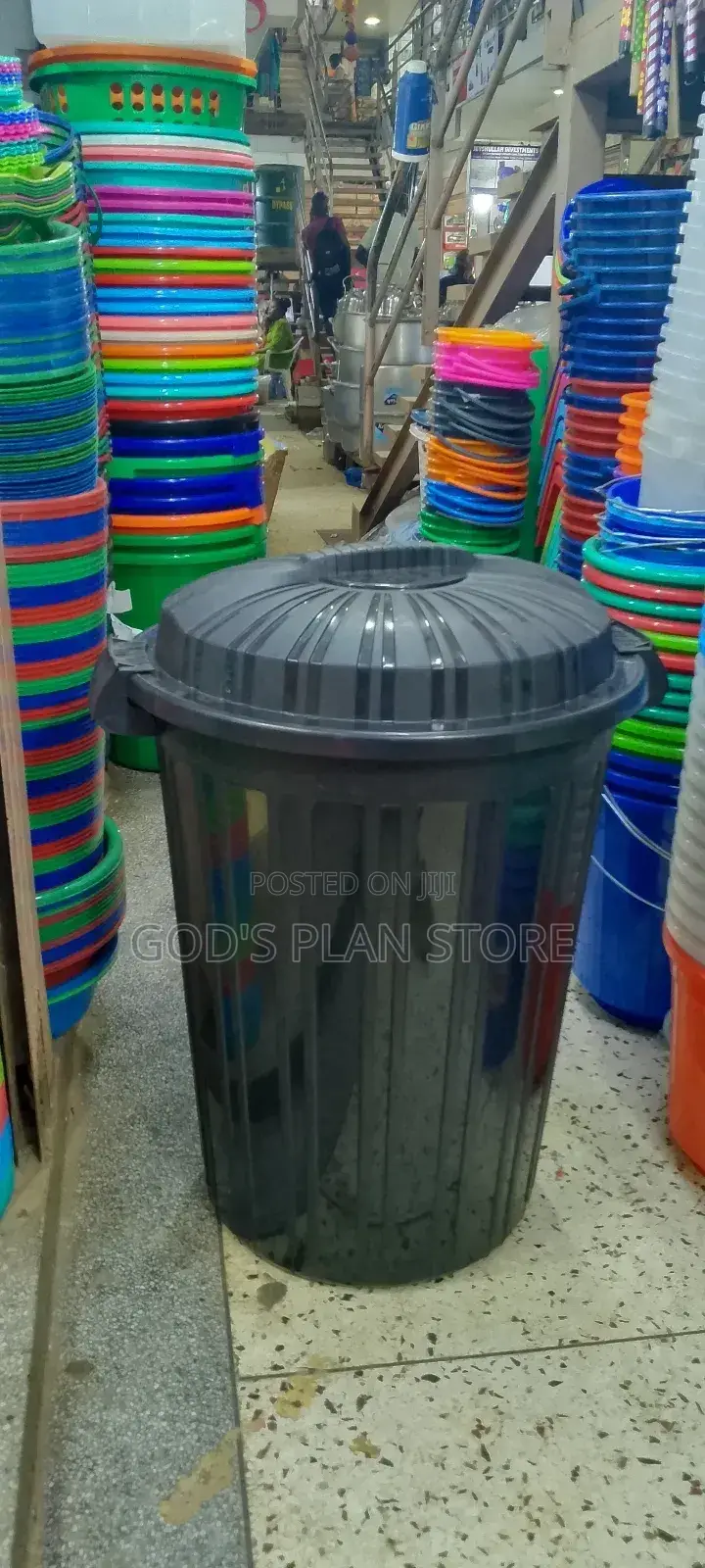 Black Plastic Bucket