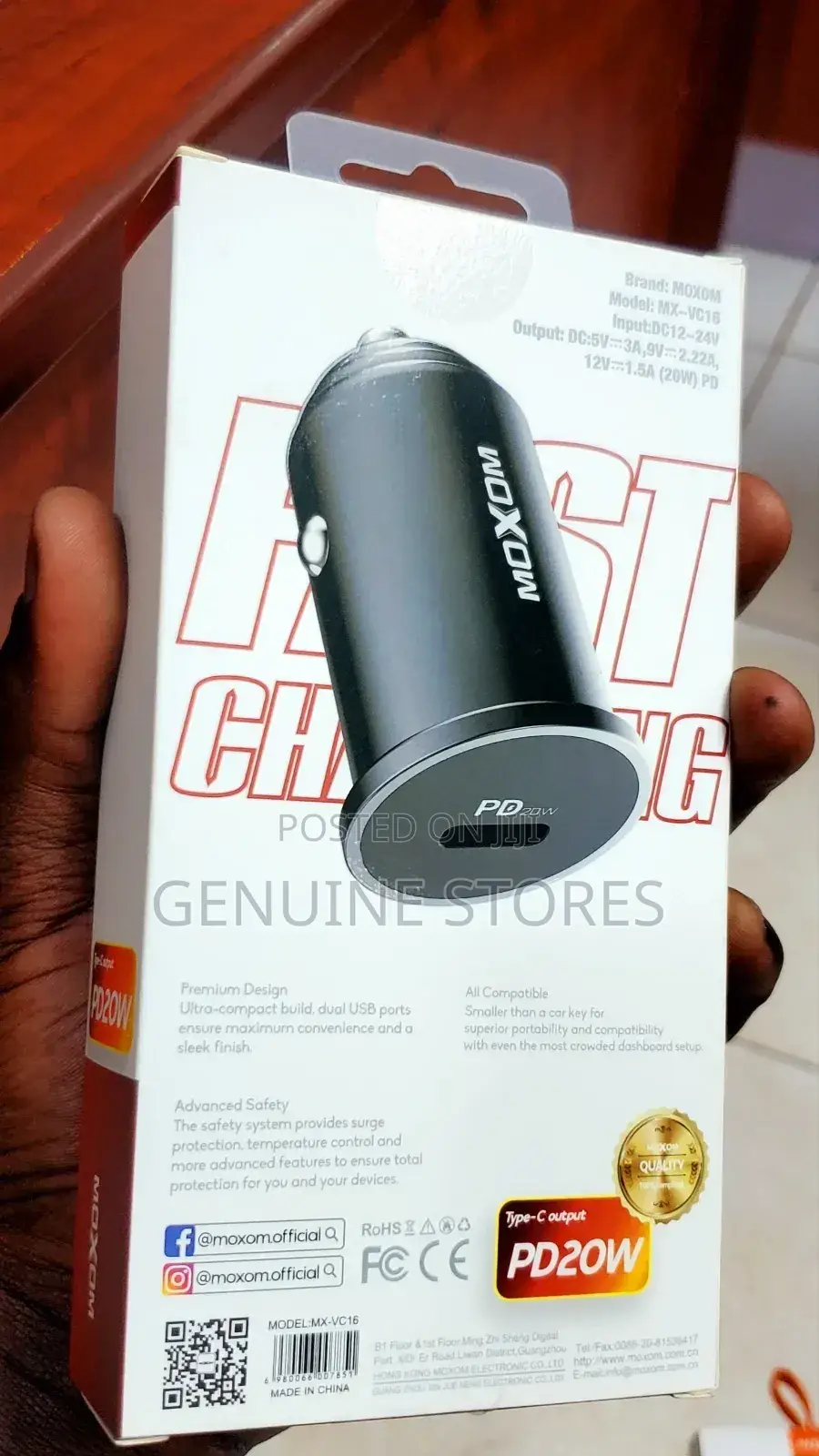 Moxom Car Charger With Type-C